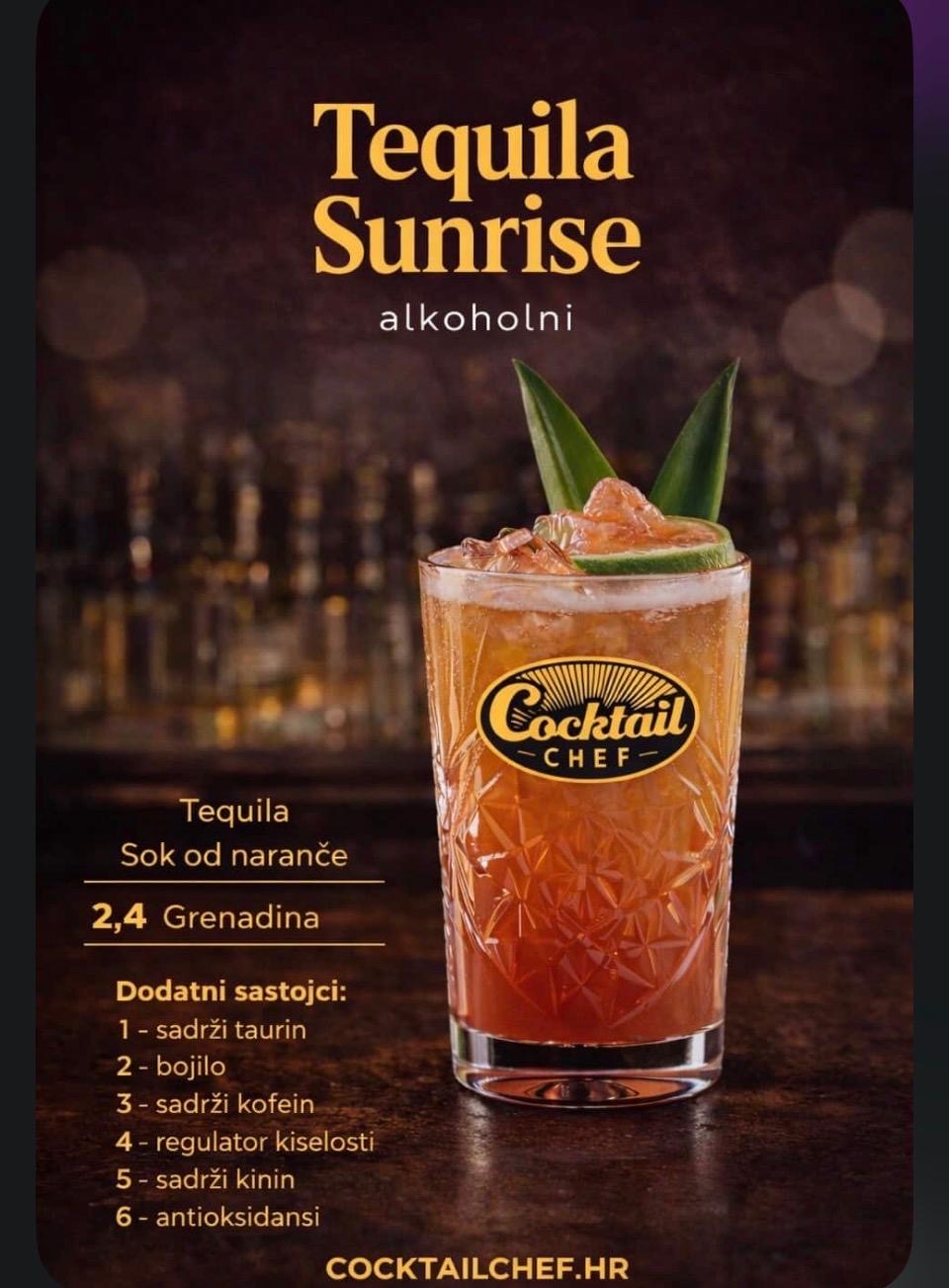 Koktel Tequila Sunrise